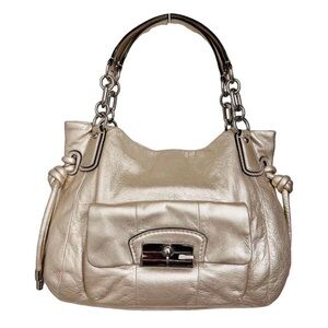 Coach Kristin EW Zip 14758 Metallic Leather